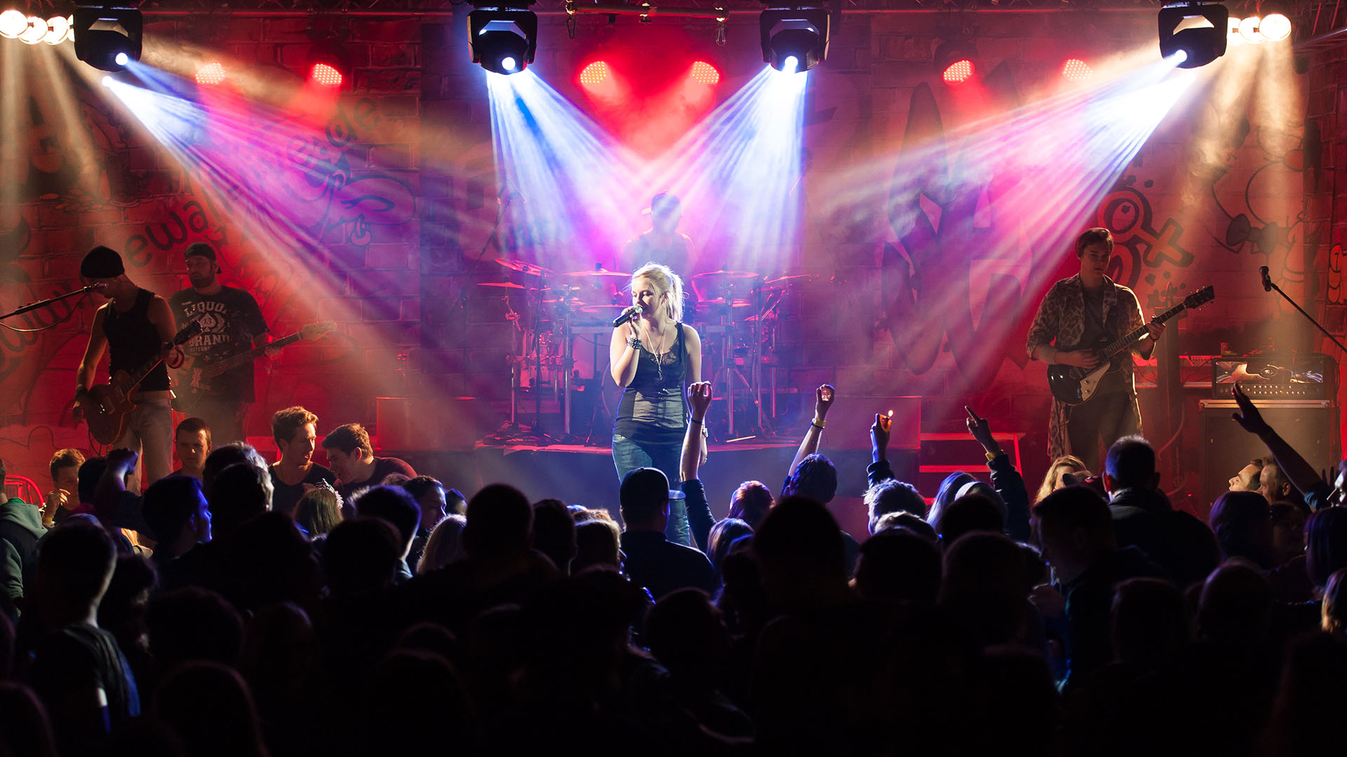 Konzertfotografie Konzert der Rock-Pop-Coverband und live Partyband Firewall