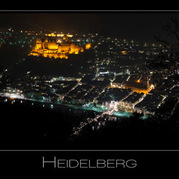 Foto Weidner Landschaftsfotografie Heidelberg von oben nachts Baden-Württemberg Deutschland Landschaftsfotografie Heidelberg von oben nachts Baden-Württemberg Deutschland